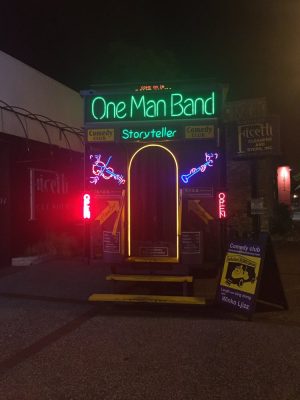 The Acoustic Sanctuary van at night